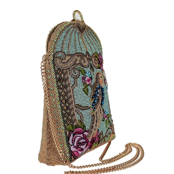 Mary Frances Pretty Parrot Beaded Crossbody Handbag - Picture 2 of 7